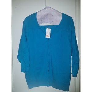 Bright Teal Cardigan! NWT